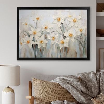 " Minimalism White Daffodils II "