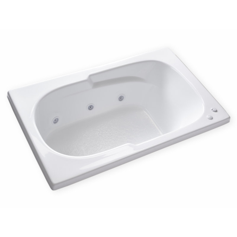 60'' x 36'' Drop-In Whirlpool Acrylic Bathtub, Left
