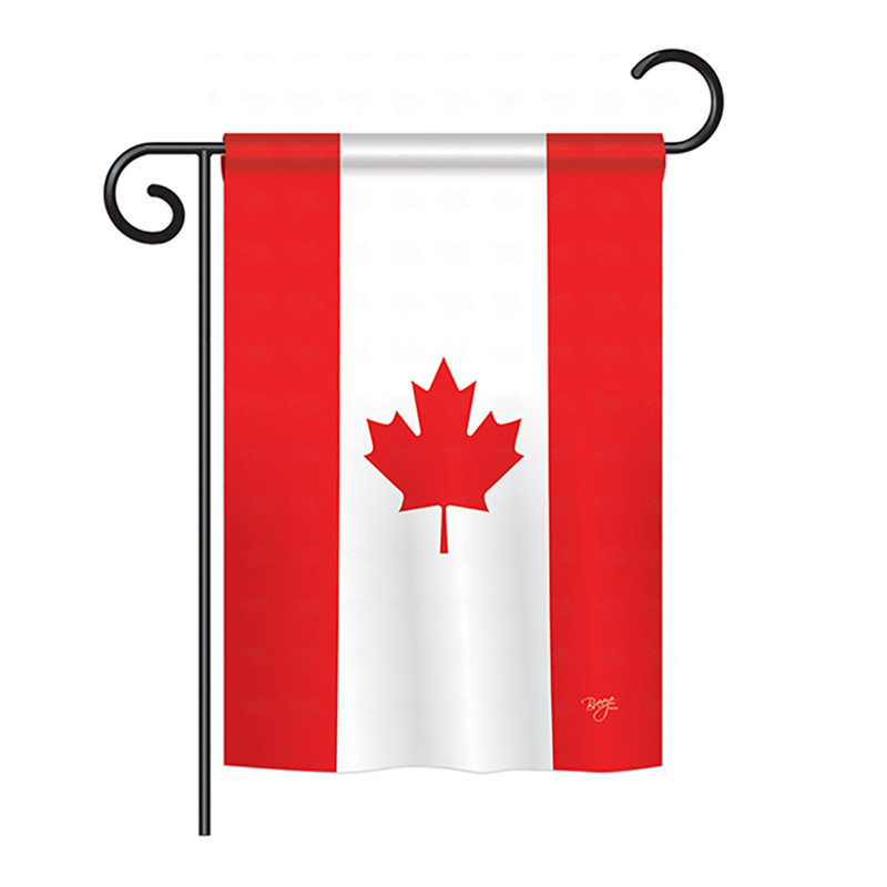 Drapeau de jardin en polyester à 2 côtés canada, H 40 po x l 28 po, Polyester