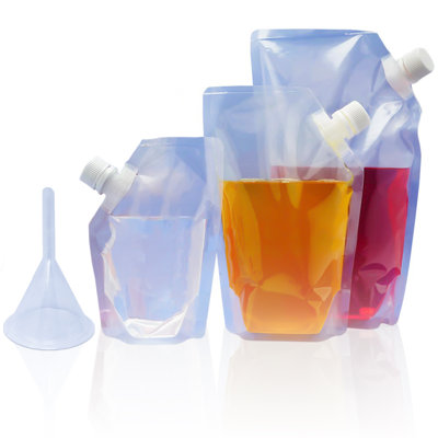Symple Stuff Zulay Premium Plastic Flasks for Liquor - Cruise and Travel Flasks