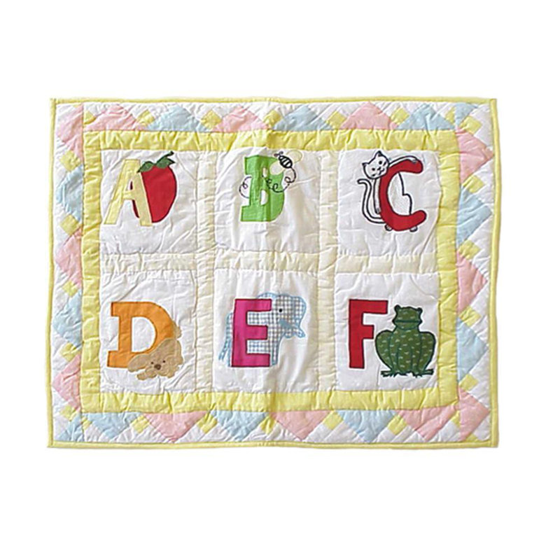 ABC White Cotton Piece Sham