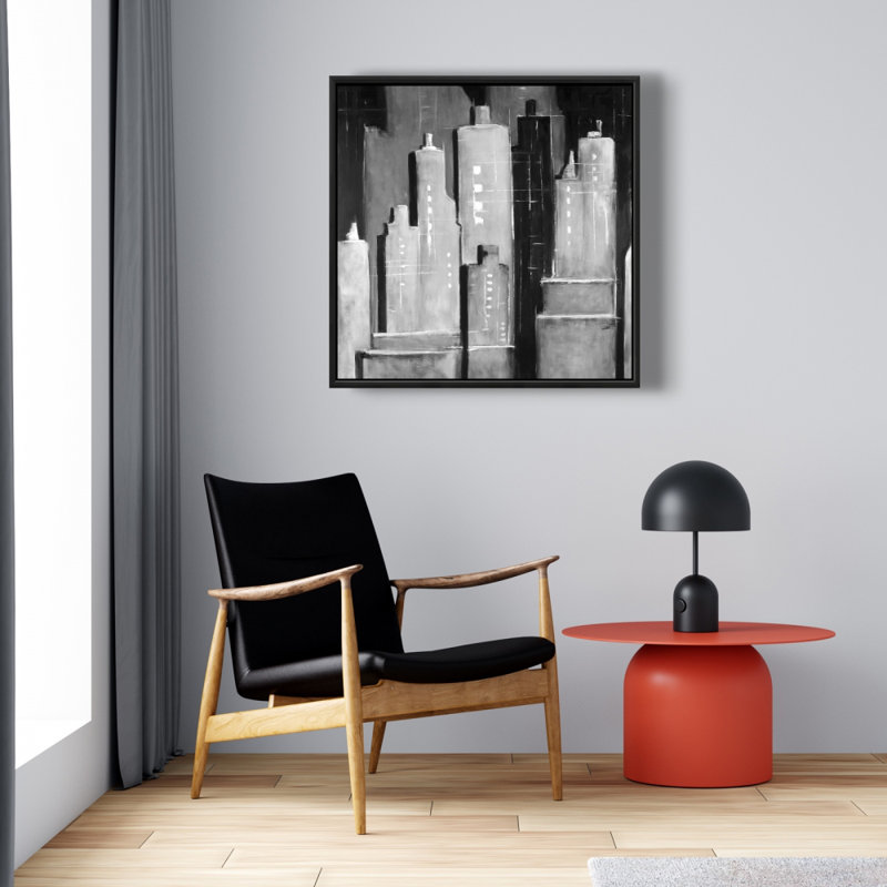 «Bâtiments abstraits en noir et blanc»
