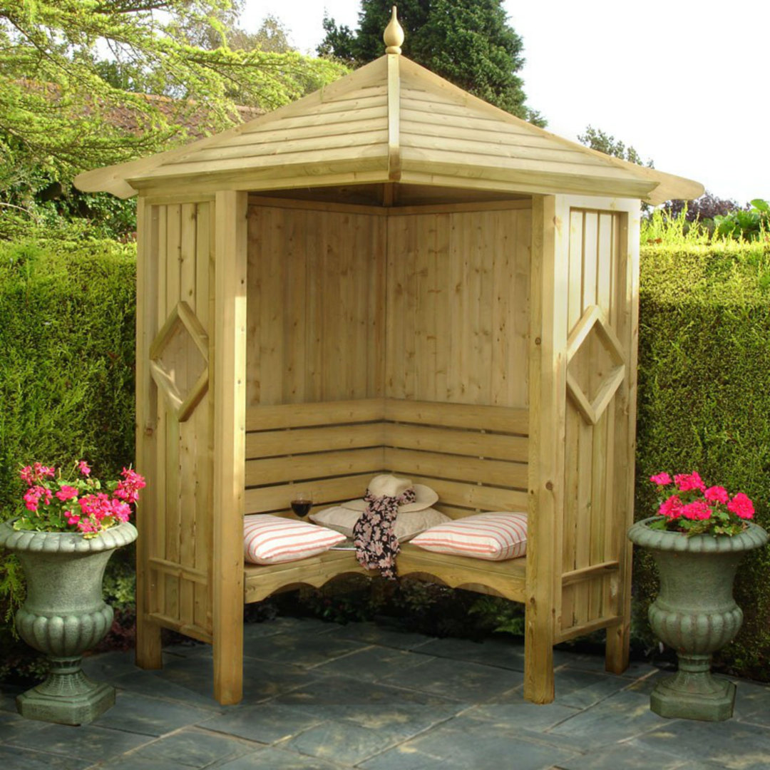 Beley Wooden Corner Arbour Bench