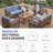 Metal Outdoor Patio 3-Seater Sofa With Cushions, 1 Piece-119368878