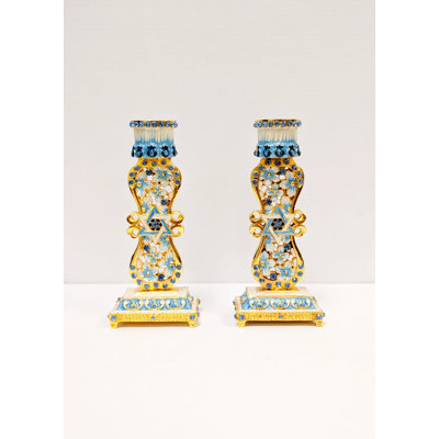 Ensemble de porte-bougie Shabbat
