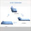 Canapé-lit convertible avec dossier réglable HOMcom Appui-tête, 2 coussins pour adultes, L 51,25 po | Bleu | Polyester-2006782598-2006782597