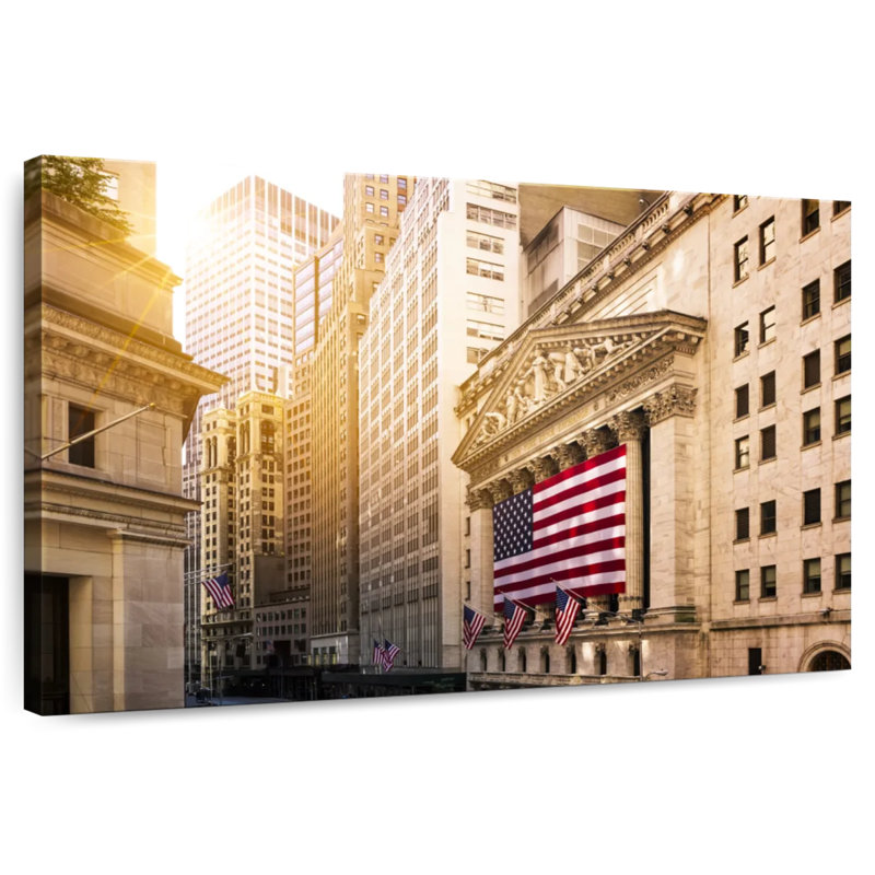 Drapeau américain Harpa Wall Street, H 16 po x l 24 po