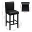 Ambriz Upholstered Counter Stool with Solid Wood Frame-813900874