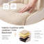 Tabourets de bar pivotants réglables améliorés - Tabourets de comptoir rembourrés en similicuir et en tissu avec base chromée pour îlot de cuisine, bar-753911920