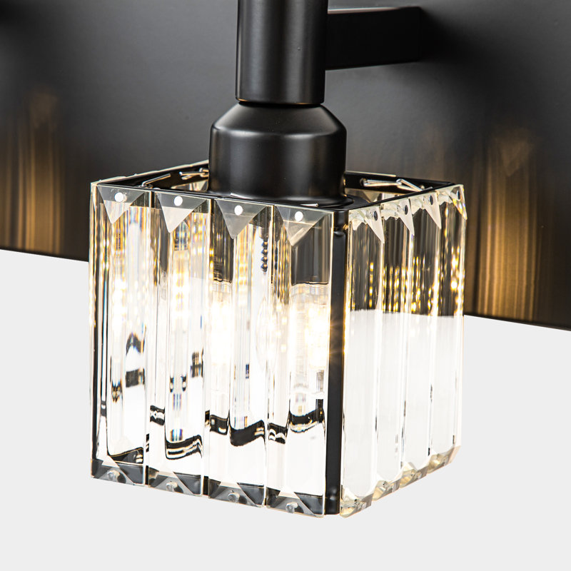 Éclairage pour meuble-lavabo à intensité variable Taevion, 4 lumières, Noir