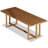Nordic minimalist solid wood rectangular dining table-68247959