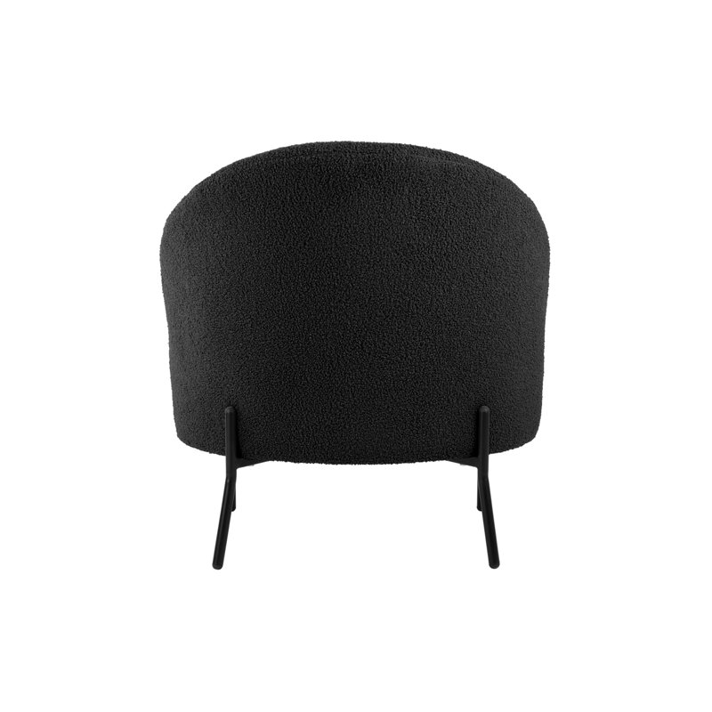 Chair Noble Teddy Curl Black, Black