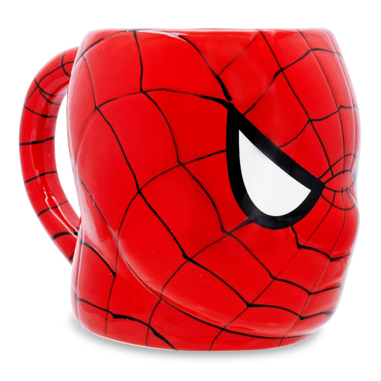 Silver Buffalo - Taza de cerámica con ojos de Spider-Man de Marvel Comics,  14 onzas