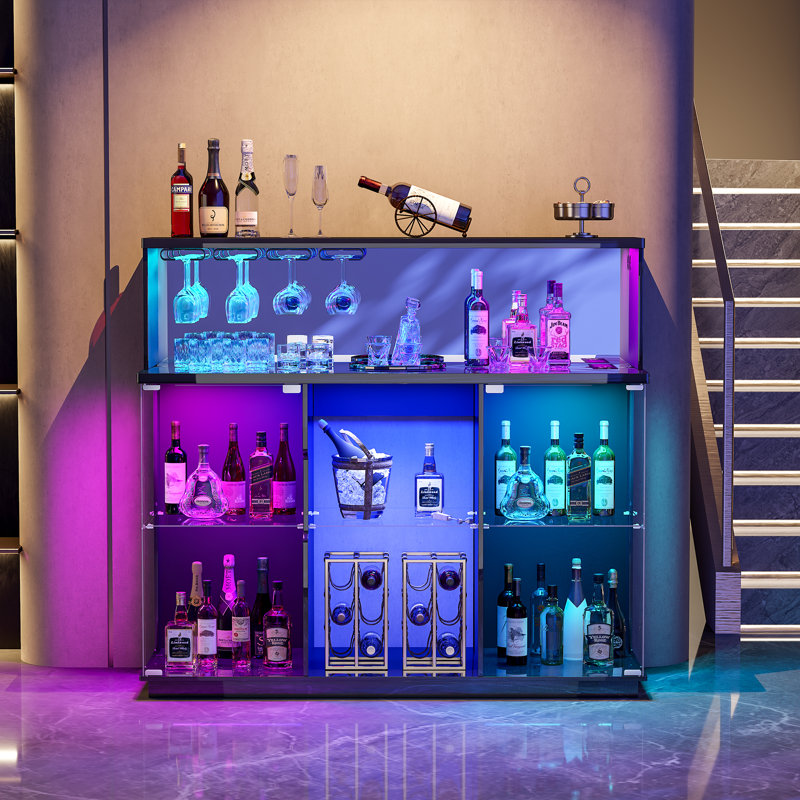 45 cm Bar Cabinet Bar Cabinet, Black