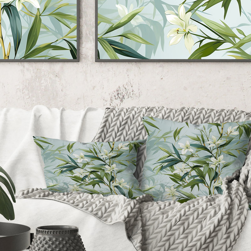 Coussin décoratif en polyester Tropical Zen Bamboo I, H 16 po x l 16 po