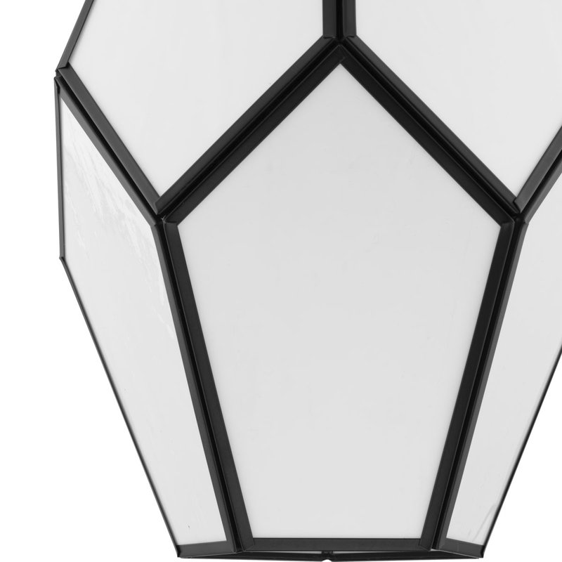 Luminaire suspendu 1 lumière Jamaka, Noir mat, H 19,75 po x l 14 po x P 14 po