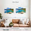 Lake Tahoe Lake Tahoe, scène de port de sable sur toile, ensemble de 4 pièces-92788117