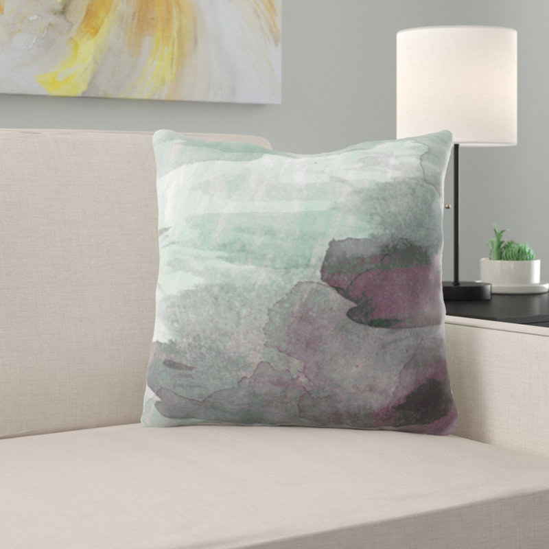 Floral Reversible Throw Pillow, Microsuede, Indoor