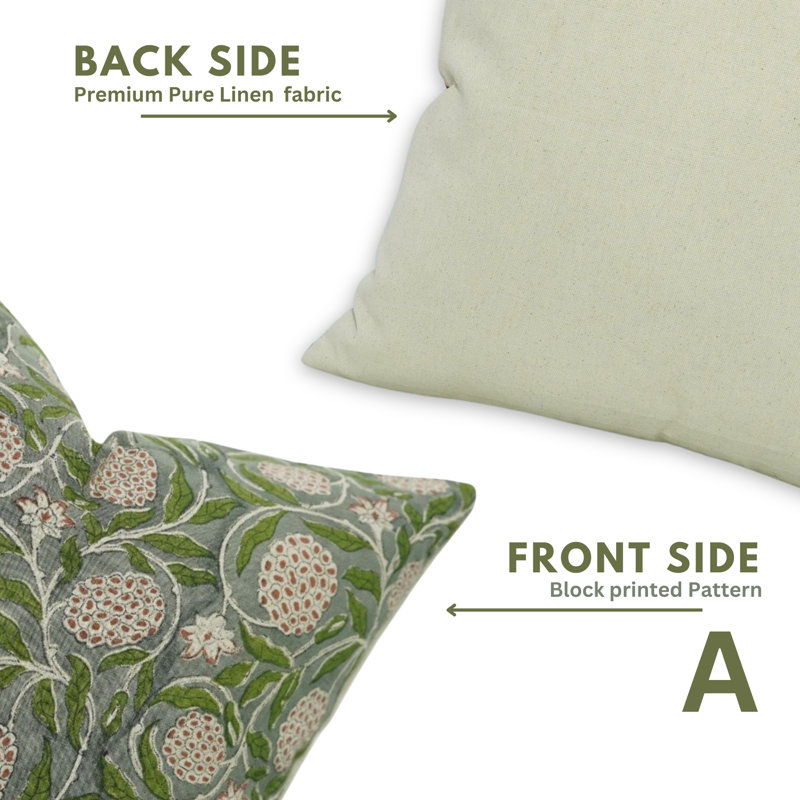 Housse de coussin intérieur / extérieur Floral Linen, H 12 po x l 20 po, Rectangle