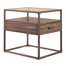 Table de bout avec rangement en verre Locust Grove