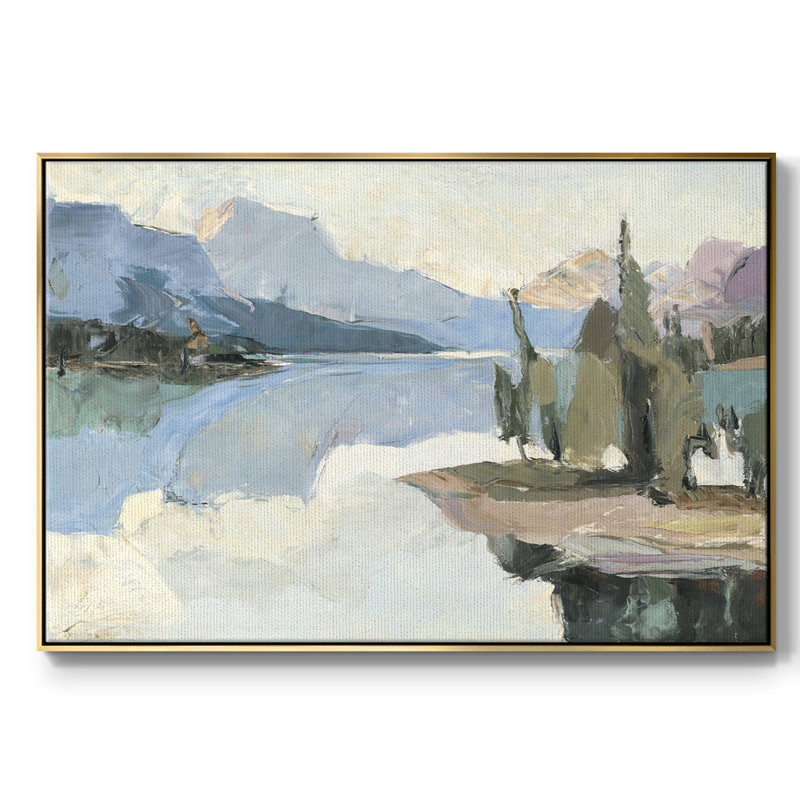 «Blue Majestic», reproduction encadrée sur toile, Or, H 25 po x l 37 po x P 2 po