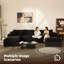 3-Seater L-Shaped Modular Sectional Sofa Bed with Ottoman-757042290-757042291