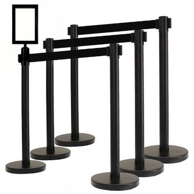 Crowd Control Barrier Stanchions Wall Plate Medium for 1 or 2 Rope Hooks