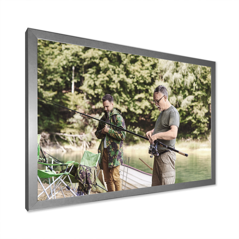 Poursuite de pêche Hunter S, Cadre simple argenté, H 12 po x l 20 po x P 1 po