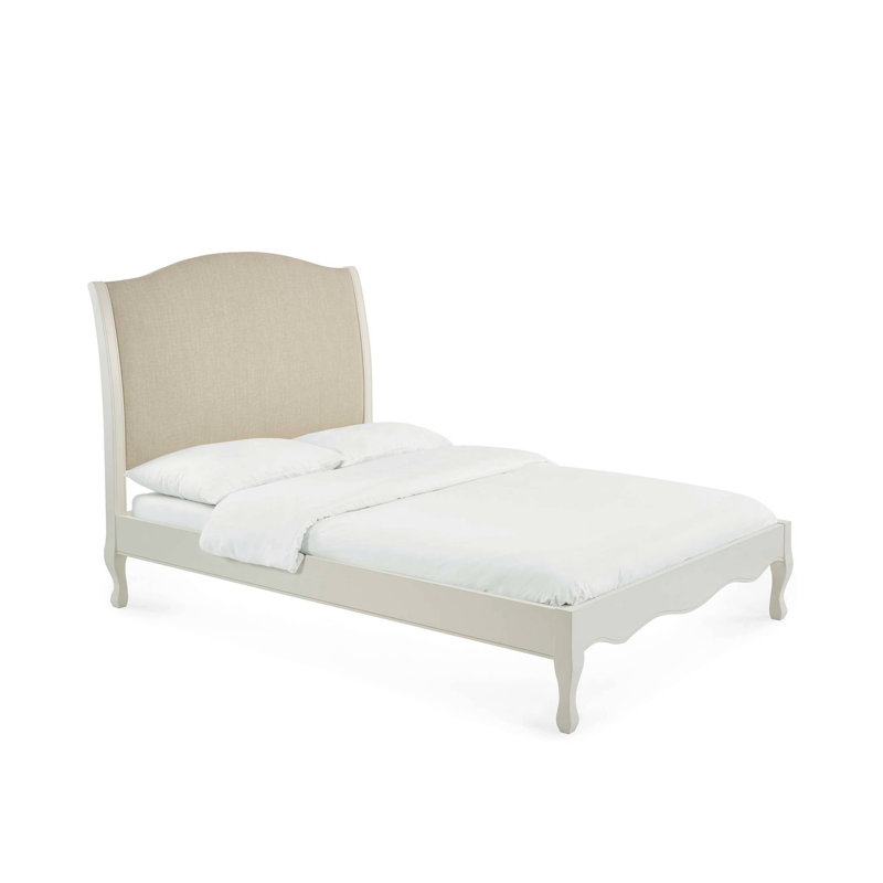 Felicity Upholstered Bed, Double (4'6), Ivory/Oatmeal Linen