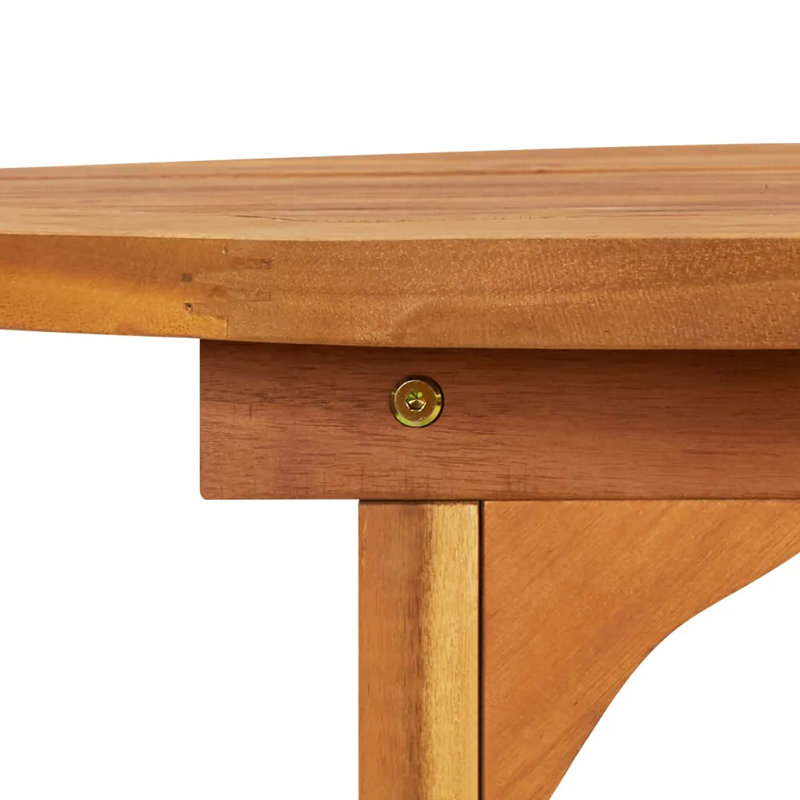 Siyana Oval Acacia Solid Wood Outdoor Dining Table 90 cm D, 75cm H x 220cm W x 90cm D