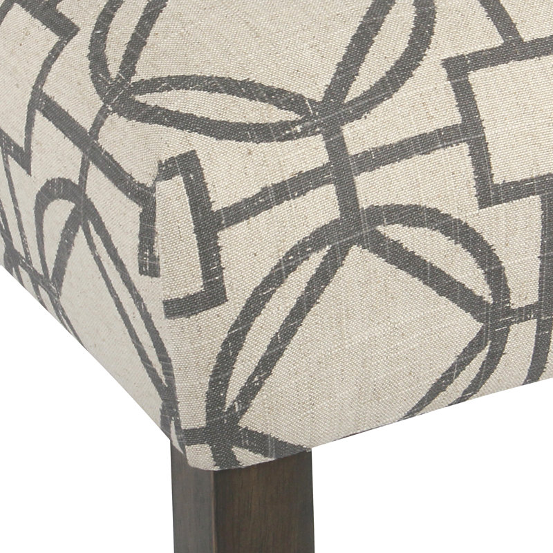 Therrien 25" Counter Stool, Gray Lattice Polyester