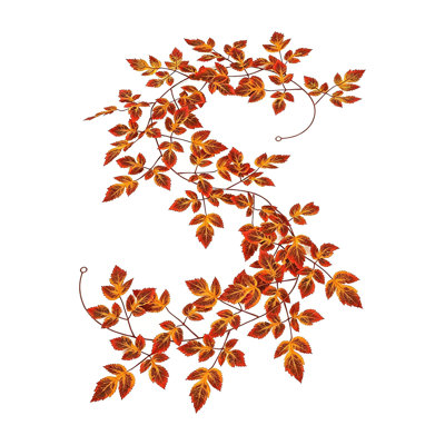  Artificial Maple Leaf Vines Flexible Wires Stems Fall Tone Foliage Garland Indoor Outdoor Porch Door Frame Layout Decor Branch