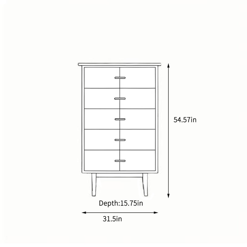 Armoire de rangement simple, H 54,57 po x l 31,5 po x P 15,75 po