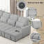 Canapé-lit modulaire surdimensionné en U surdimensionné avec canapé-lit double et deux ports USB pour le salon-1950584614