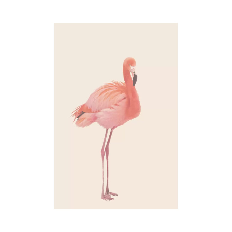 Flamingo In Snow Rose by Monika Strigel - Wrapped Canvas Print, 66.04 cm H x 45.72 cm W x 1.91 cm D