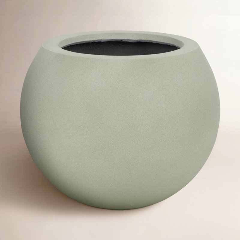 Pot à fleurs en béton Mcgill, H 12,7 po x l 15,7 po x P 15,7 po, Vert sauge