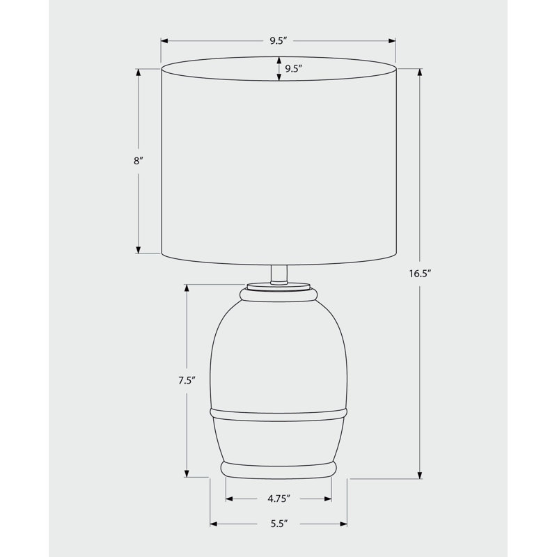Lighting, 16 po, résine crème, abat-jour beige, contemporain
