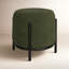 Tabouret rond Formentera jaune bouclé-1467954795