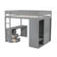 Lit mezzanine avec placards et bureau à 2 tiroirs avec armoire-1543538851-1543538853