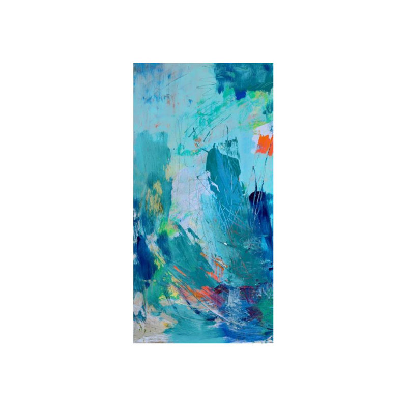 Graceful Blue I Painting by Elle Youngstrom, Image Brush Gel, 60" H x 30" W