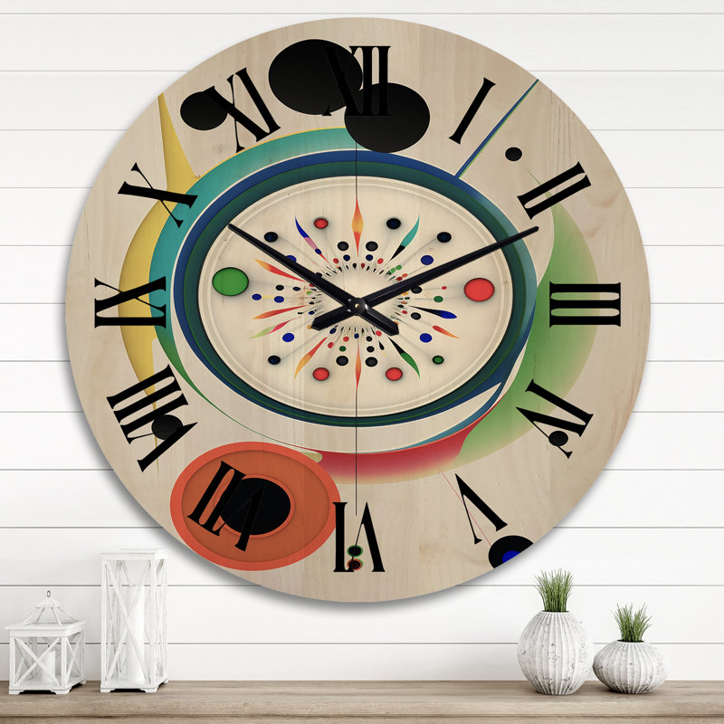 Horloge murale moderne en bois surdimensionnée Rebborn, Très grand