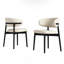 Ensemble de 2 chaises de salle à manger de style Mid-Century avec pieds en bois