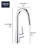 Zedra Pull Down Touch Single Handle Kitchen Faucet with Accessories-44218808