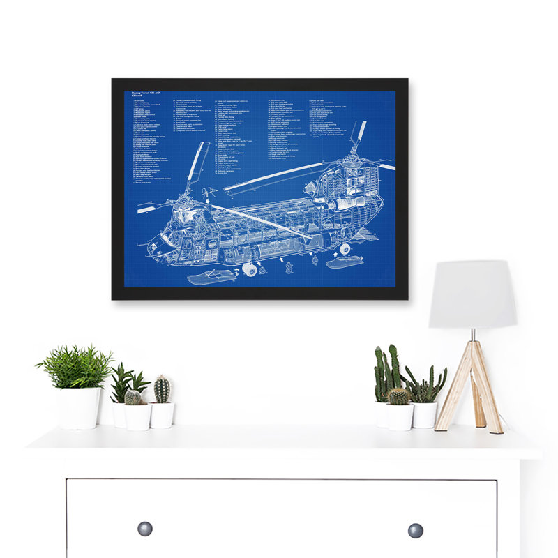Chinook Helicopter CH-47D Military Transport - Single Picture Frame Print