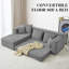 106" Sleeper Sofa,  2 In 1 Pull Out Couch Bed  ,Convertible Sofa Bed-  L-Shaped Sectional Couch For Living Room-1509486041