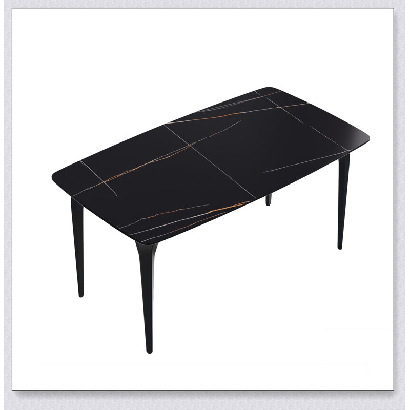 Table de salle à manger 70,87 po, Noir, H 29,53 po x L 63 po x l 35,43 po