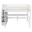 Kids Full Solid Wood Loft Bed With Built-In Desk And Storage Staircase-1934360523