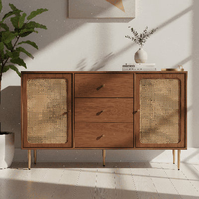 Iron 2 Doors 3 Drawers Sideboard