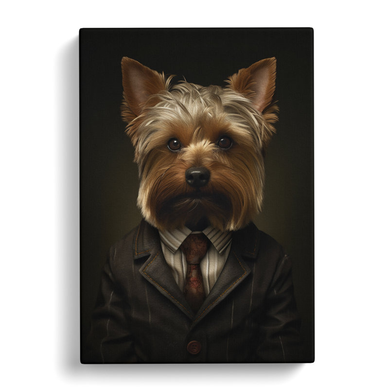 Yorkshire Terrier Dadaism - Wrapped Canvas Print, 60cm H x 40cm W x 3cm D