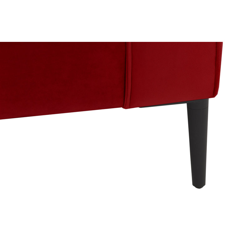 Breana Upholstered UK Single - DE 90 X 190 Cm, Dark Red